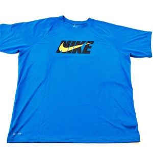 Nike T Shirt - Blue Dri-Fit Short Sleeve Shirt 2XL